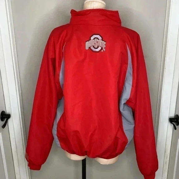 Ohio State Men's Coat Size Large OSU Buckeyes Scarlet & Gray Red - Picture 4 of 7